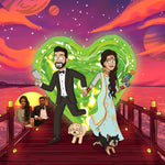 Science Fiction Cartoon Portrait on Canvas