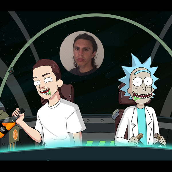 Science Fiction Cartoon Portrait on Canvas