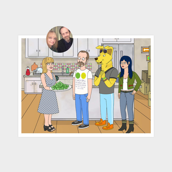 Horseman Style Cartoon Portrait