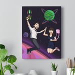 Science Fiction Cartoon Portrait on Canvas